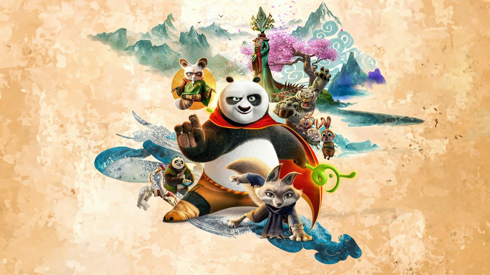 Fondo de pantalla de la película Kung Fu Panda 4 en Cuevana 3 gratis